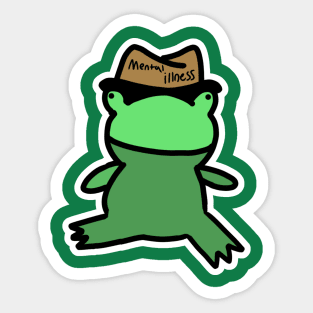 Mental illness frog Sticker